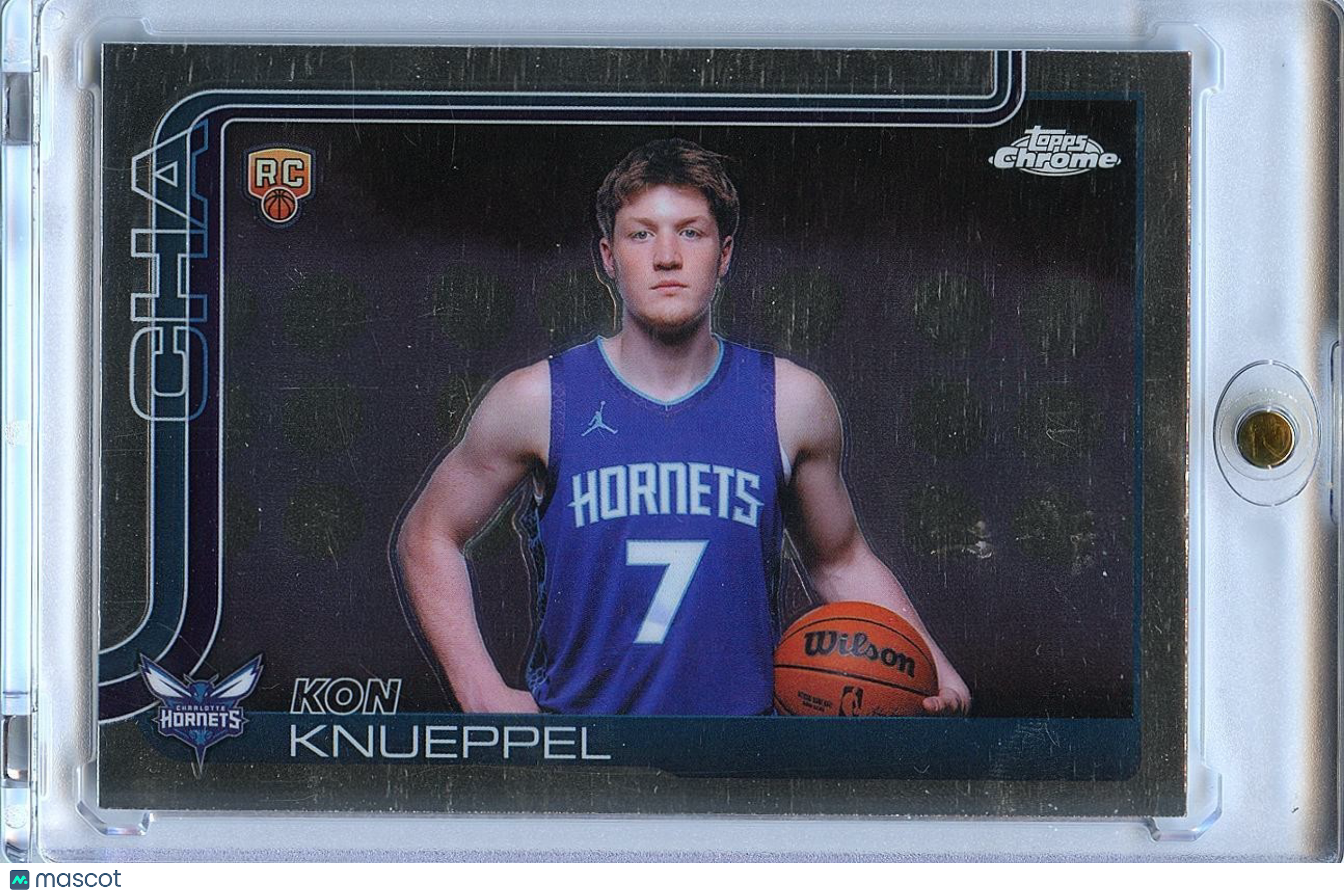 Kon Knueppel 2025-26 Topps Chrome Image Variation SSP Rookie RC Hornets #254