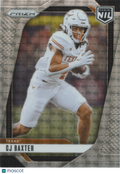 CJ Baxter 2025 Prizm NIL Silver Vinyl Prizm SSP Rookie RC Texas Longhorns 12/25