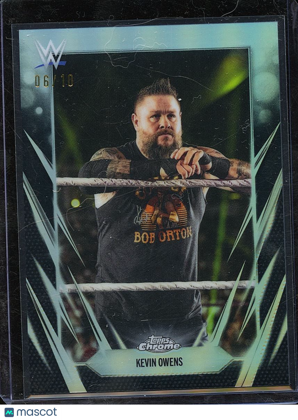 Kevin Owens 2025 Topps Chrome Black Refractor WWE Wrestling 6/10
