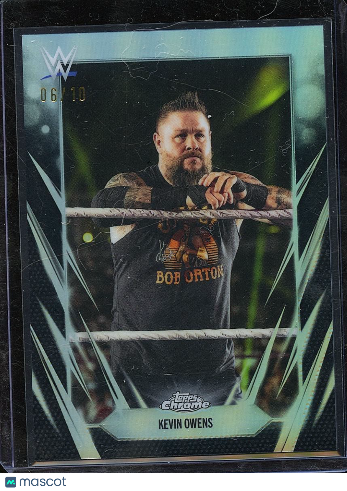 Kevin Owens 2025 Topps Chrome Black Refractor WWE Wrestling 6/10