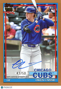 Owen Caissie 2026 Topps '91 GOLD Auto Autograph RC Rookie Cubs 43/50