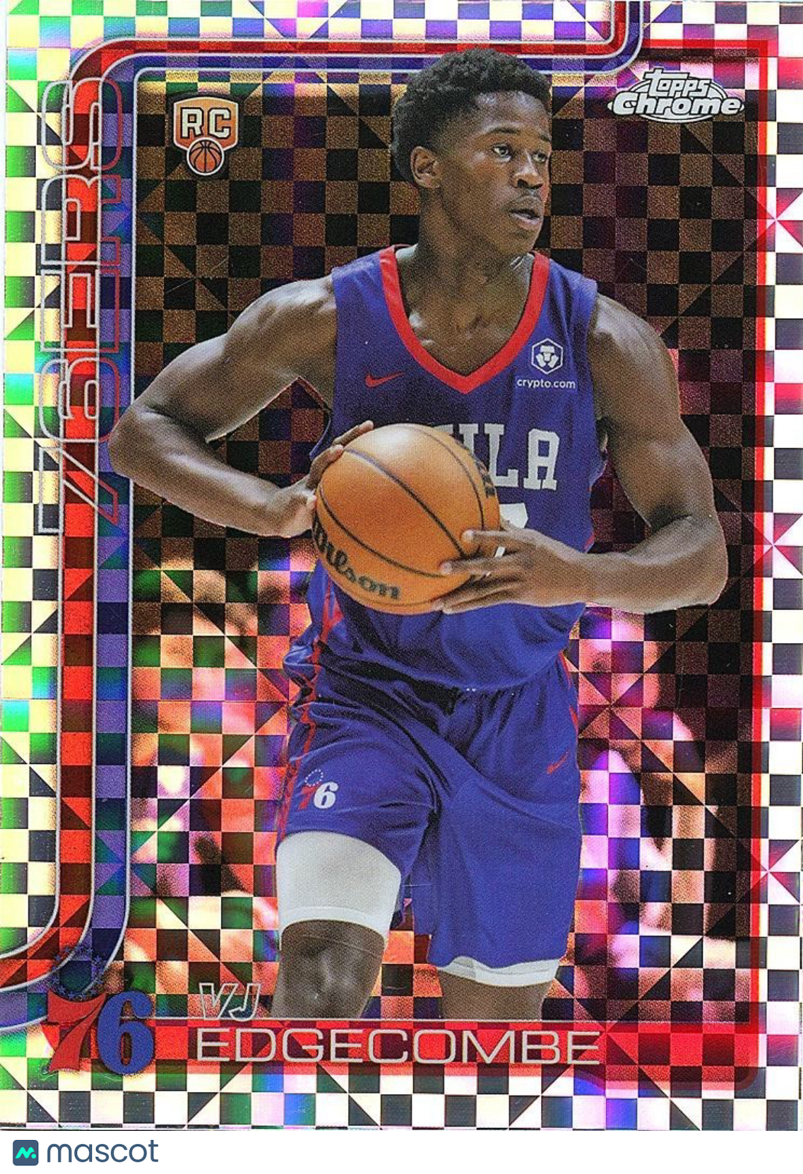 VJ Edgecombe 2025-26 Topps Chrome XFractor Rookie RC Philadelphia 76ers #253