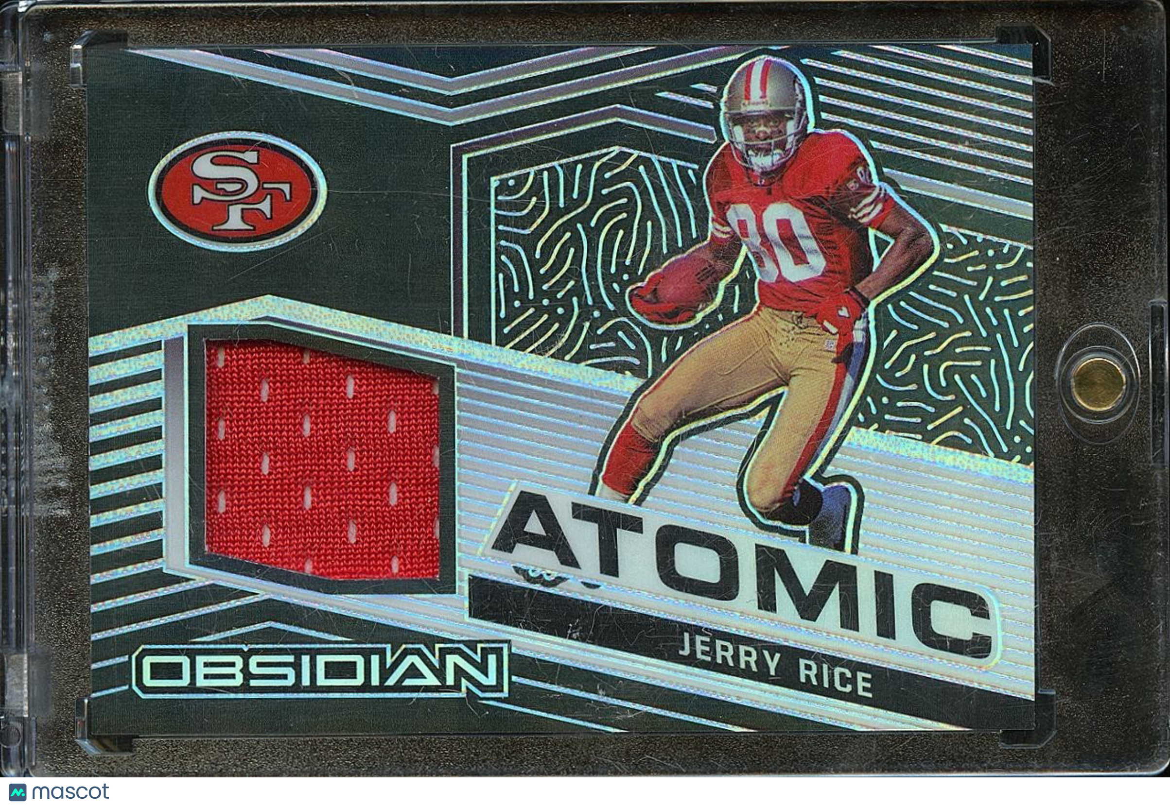 Jerry Rice 2021 Obsidian Atomic Patch 44/75 49ers