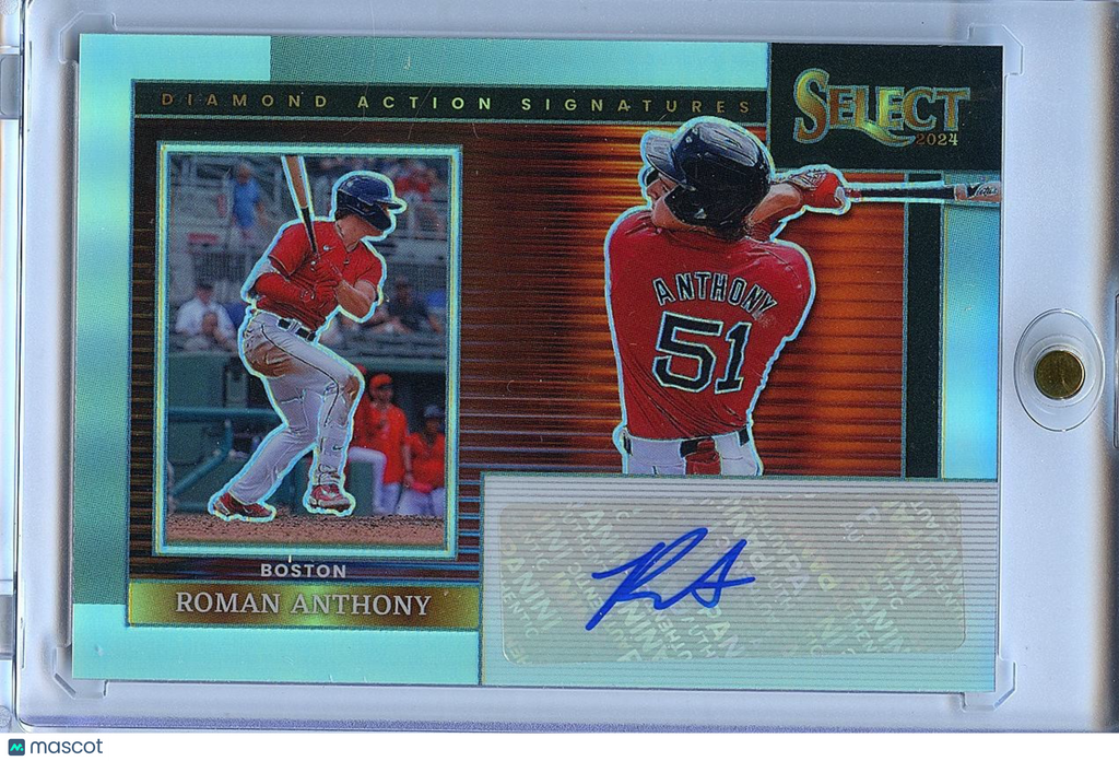 Roman Anthony 2024 Select Diamond Action Auto Autograph Boston Red Sox