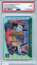 CJ Stroud / Stefon Diggs 2024 Optic DOWNTOWN Duos CASE HIT Houston Texans PSA 9