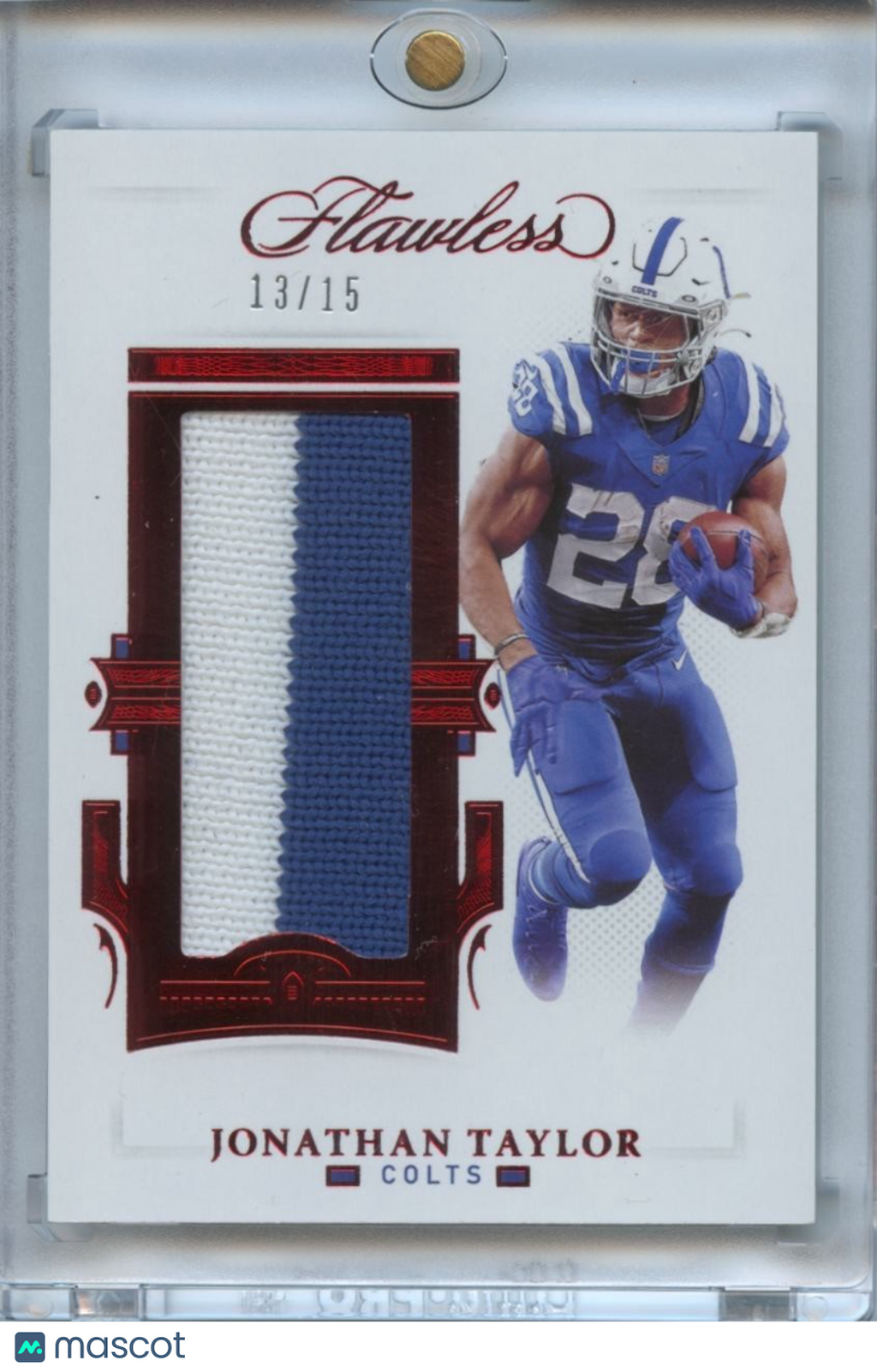 Jonathan Taylor 2021 Flawless 2 Color Jersey Patch Indianapolis Colts 13/15
