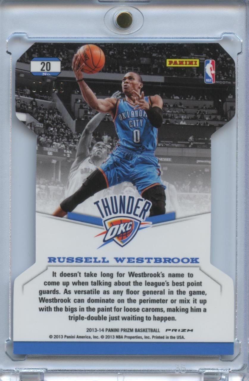 Russell Westbrook 2013-14 Prizm Dominance Purple Prizm OKC Thunder 7/49