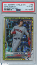 Jarren Duran 2021 Bowman Chrome GOLD Mega Box Refractor Red Sox 19/50 PSA 10