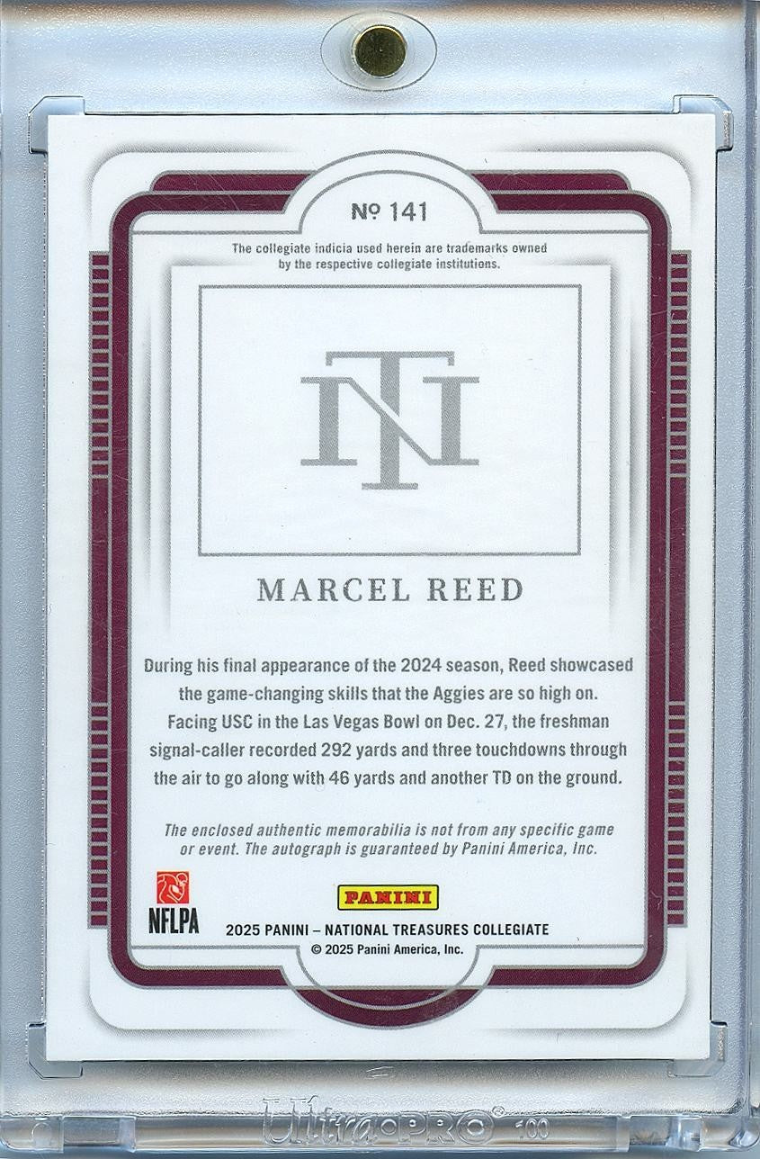 Marcel Reed 2025 National Treasures Auto Autograph Patch RC Texas A&M 22/25