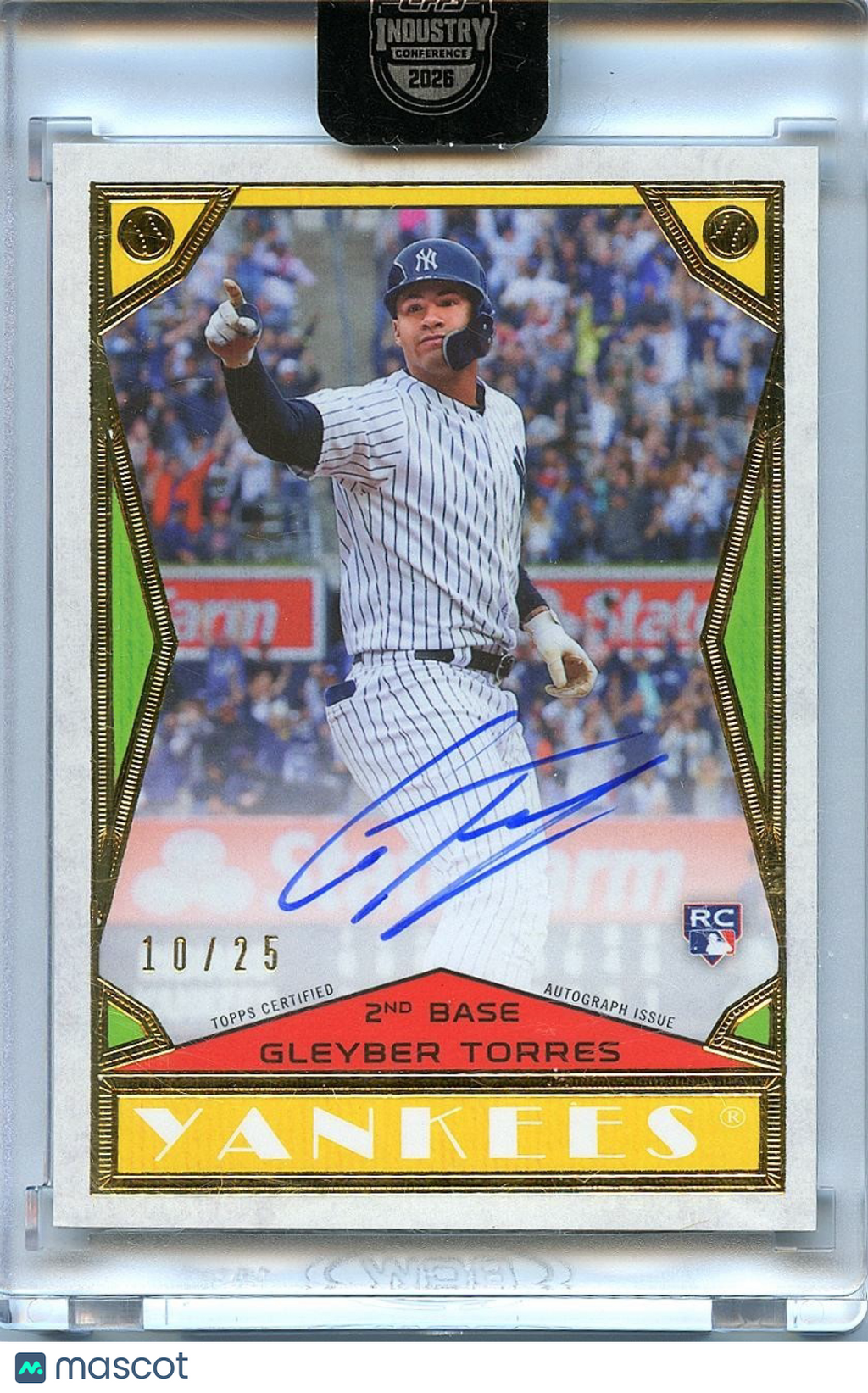 Gleyber Torres 2018 Topps Brooklyn Collection Auto Autograph RC NY Yankees 10/25