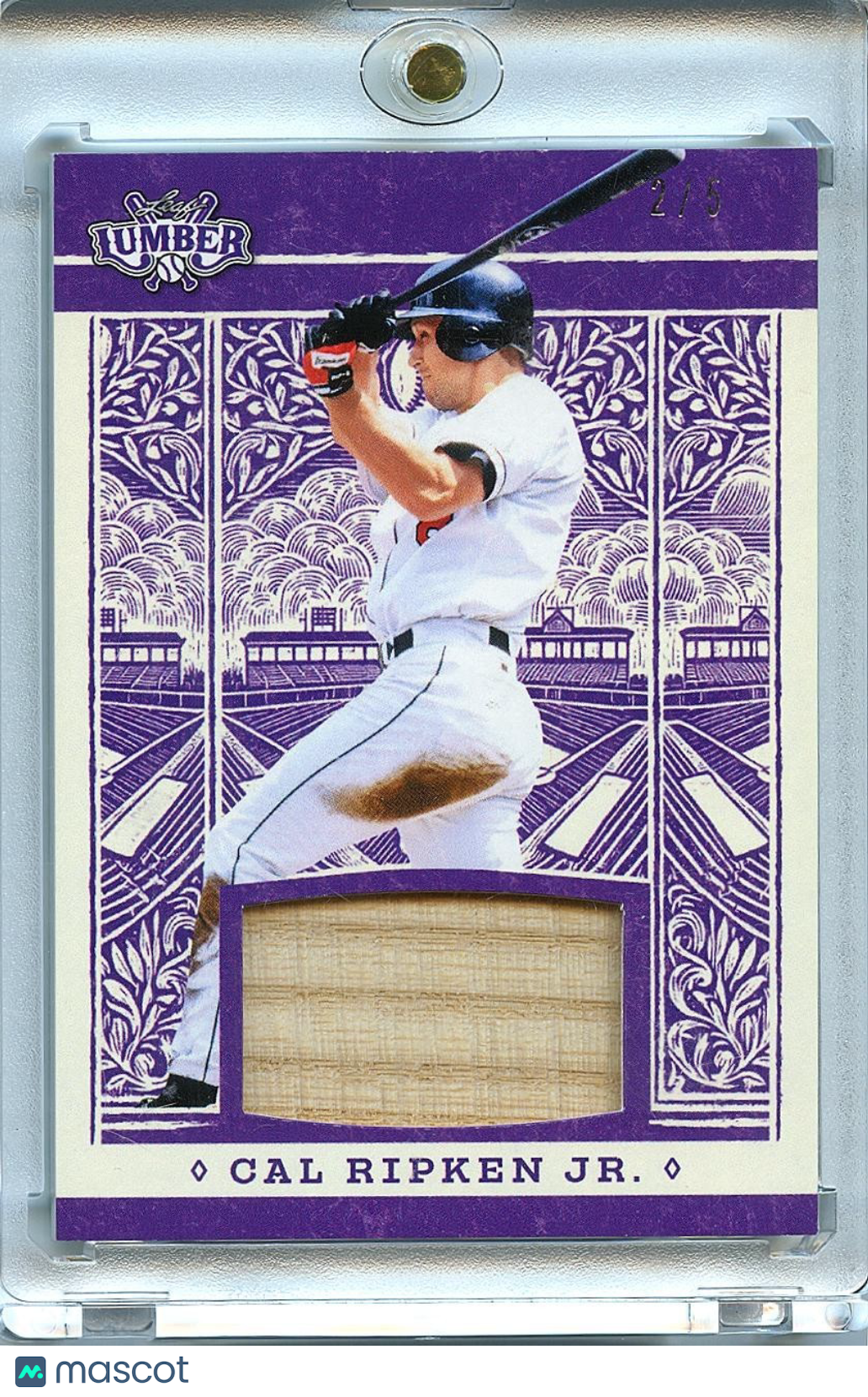 Cal Ripken Jr. 2025 Leaf Lumber Game Used Bat Relic Orioles 2/5