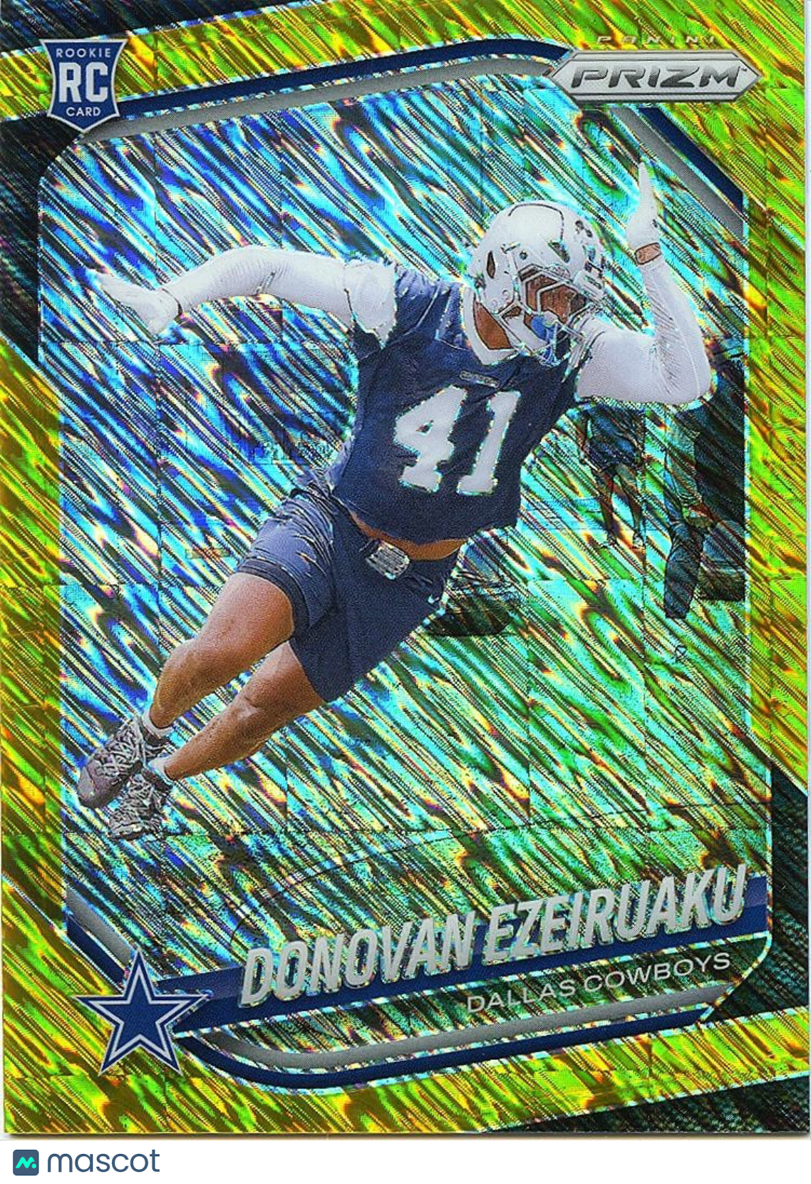 Donovan Ezeiruaku 2025 Prizm GOLD Shimmer Prizm Rookie RC Dallas Cowboys 4/10 #3