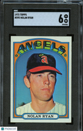 Nolan Ryan 1972 Topps Card California Angels #595 SGC 6