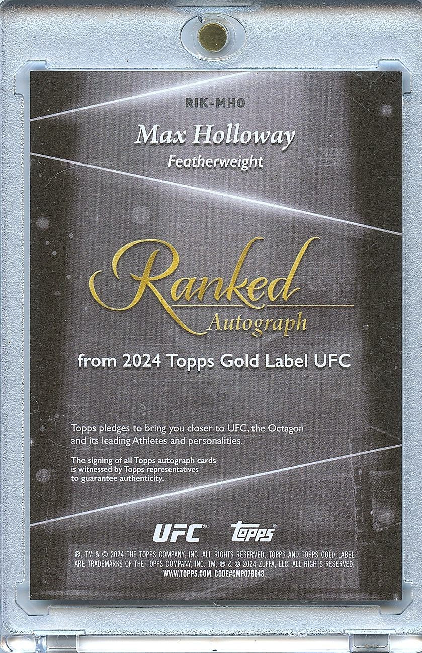 Max Holloway 2024 Topps Gold Label Auto Autograph UFC MMA 94/299