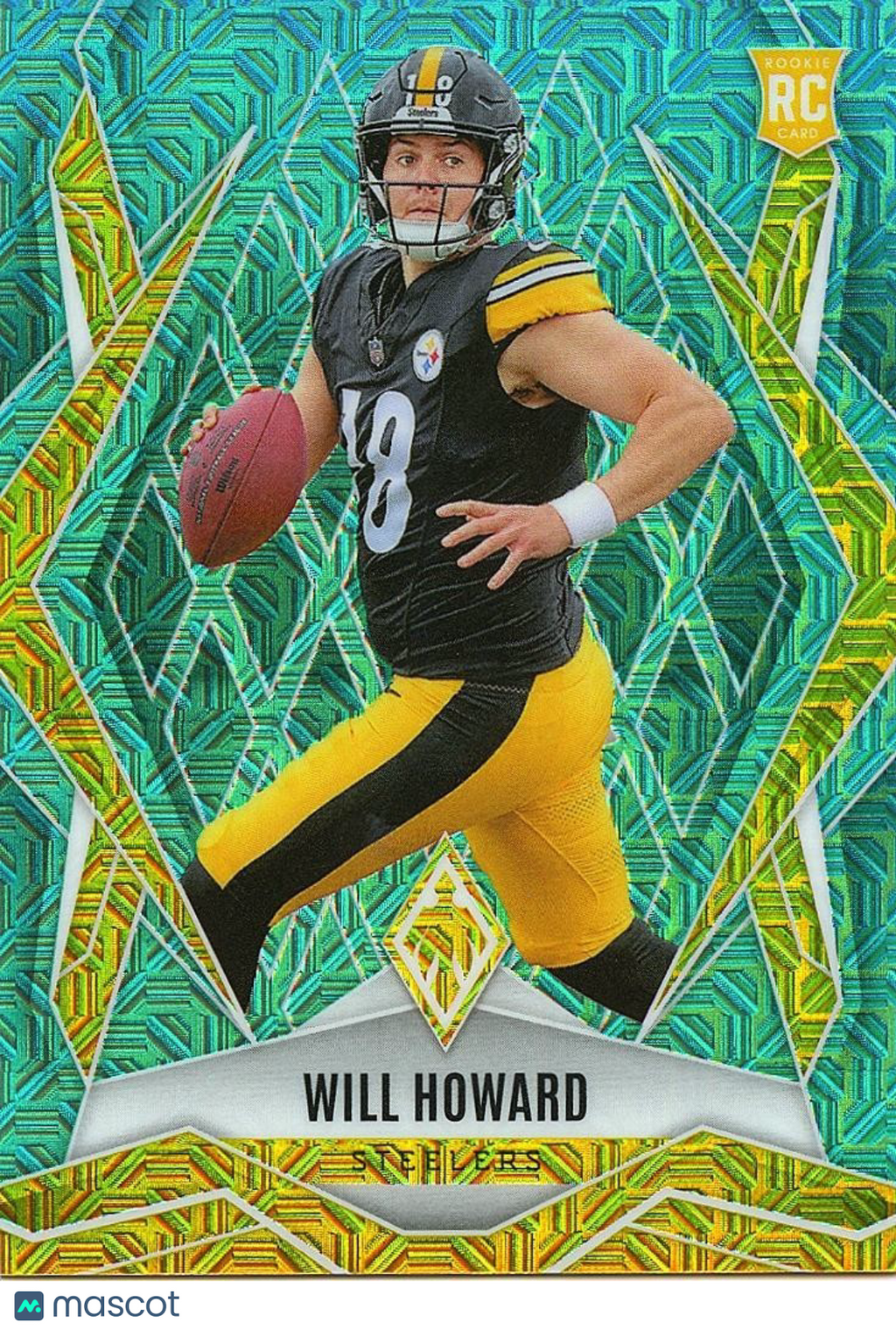 Will Howard 2025 Phoenix Teal Mojo Rookie RC Pittsburgh Steelers 50/50