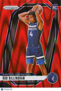 Rob Dillingham 2024-25 Prizm Red Seismic Prizm Rookie Timberwolves 47/299
