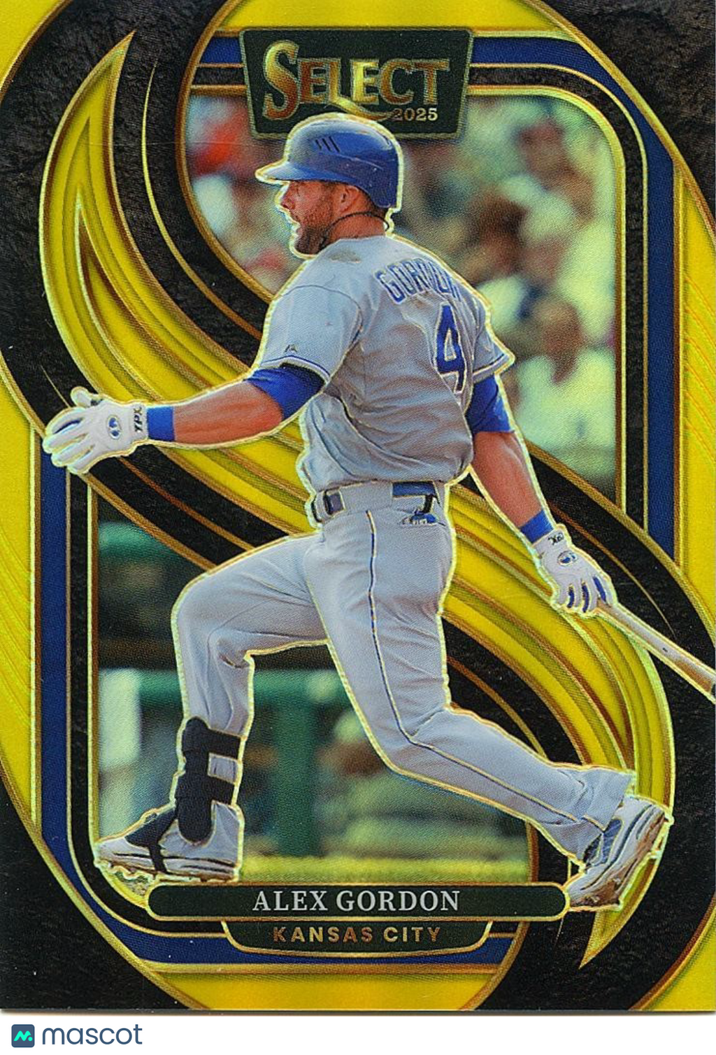 Alex Gordon 2025 Select GOLD Prizm SSP Kansas City Chiefs 4/10 #155