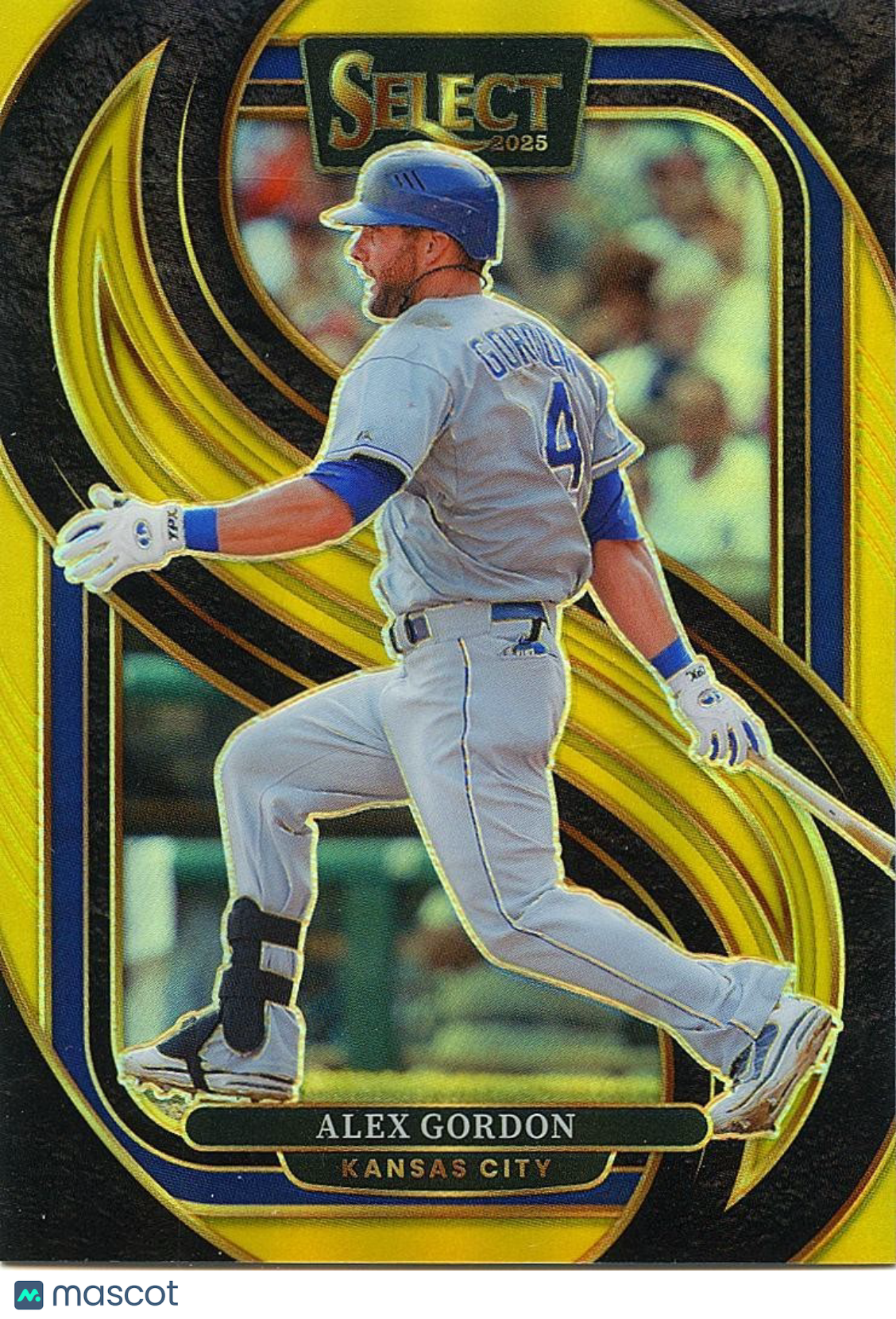 Alex Gordon 2025 Select GOLD Prizm SSP Kansas City Chiefs 4/10 #155
