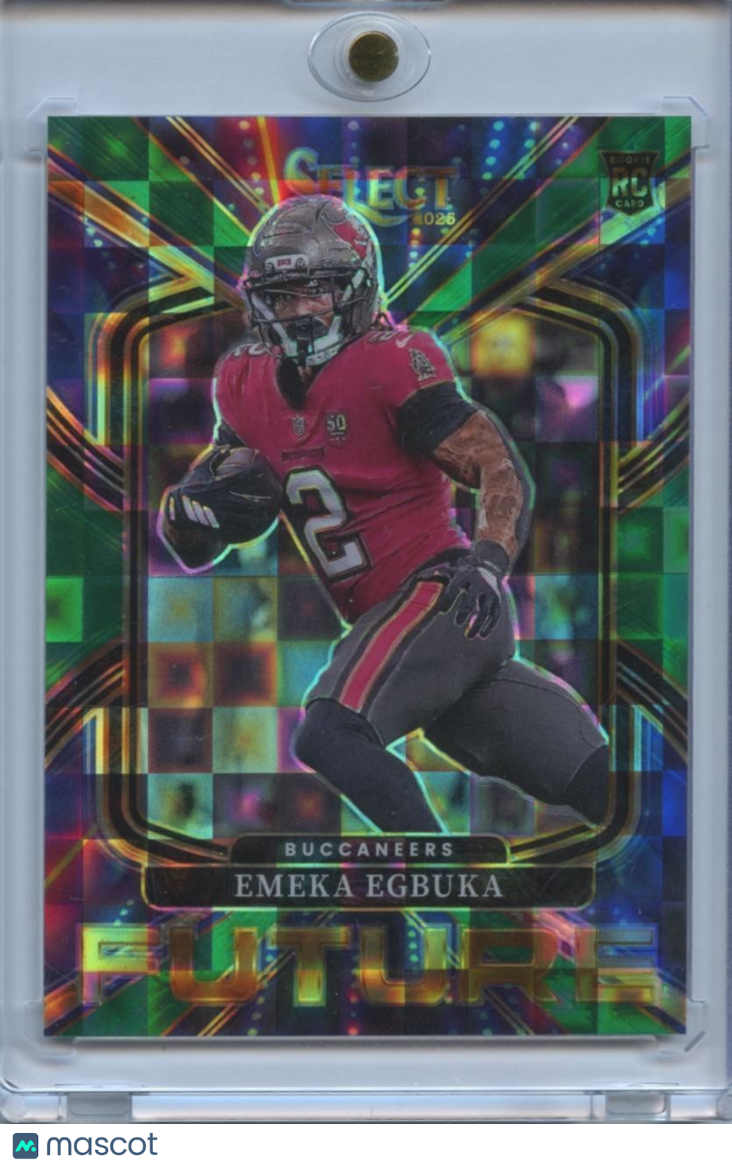 Emeka Egbuka 2025 Select Emerald Green Prizm Rookie RC Buccaneers 3/5