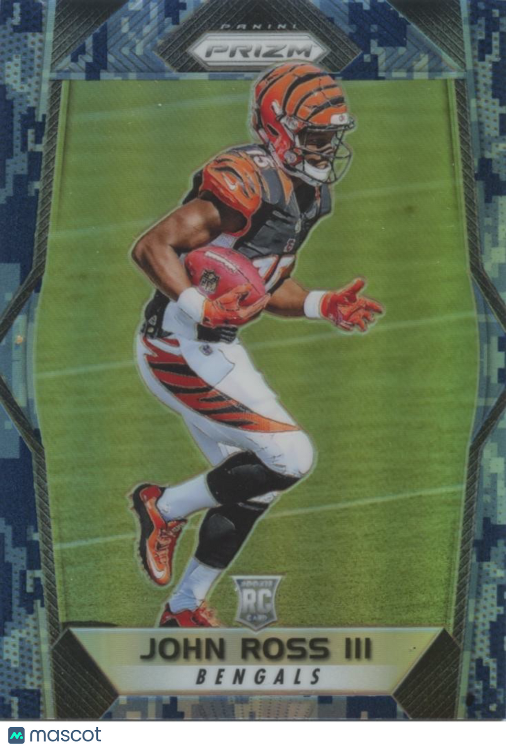 John Ross III 2017 Prizm Blue Camo Prizm Rookie RC Cincinnati Bengals 13/25