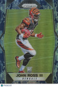 John Ross III 2017 Prizm Blue Camo Prizm Rookie RC Cincinnati Bengals 13/25