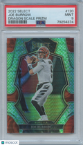Joe Burrow 2022 Select Dragon Scale Prizm Cincinnati Bengals 80/89 PSA 9