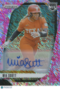 Mia Scott 2025 Prizm NIL Pink Shimmer Auto Autograph Texas Longhorns