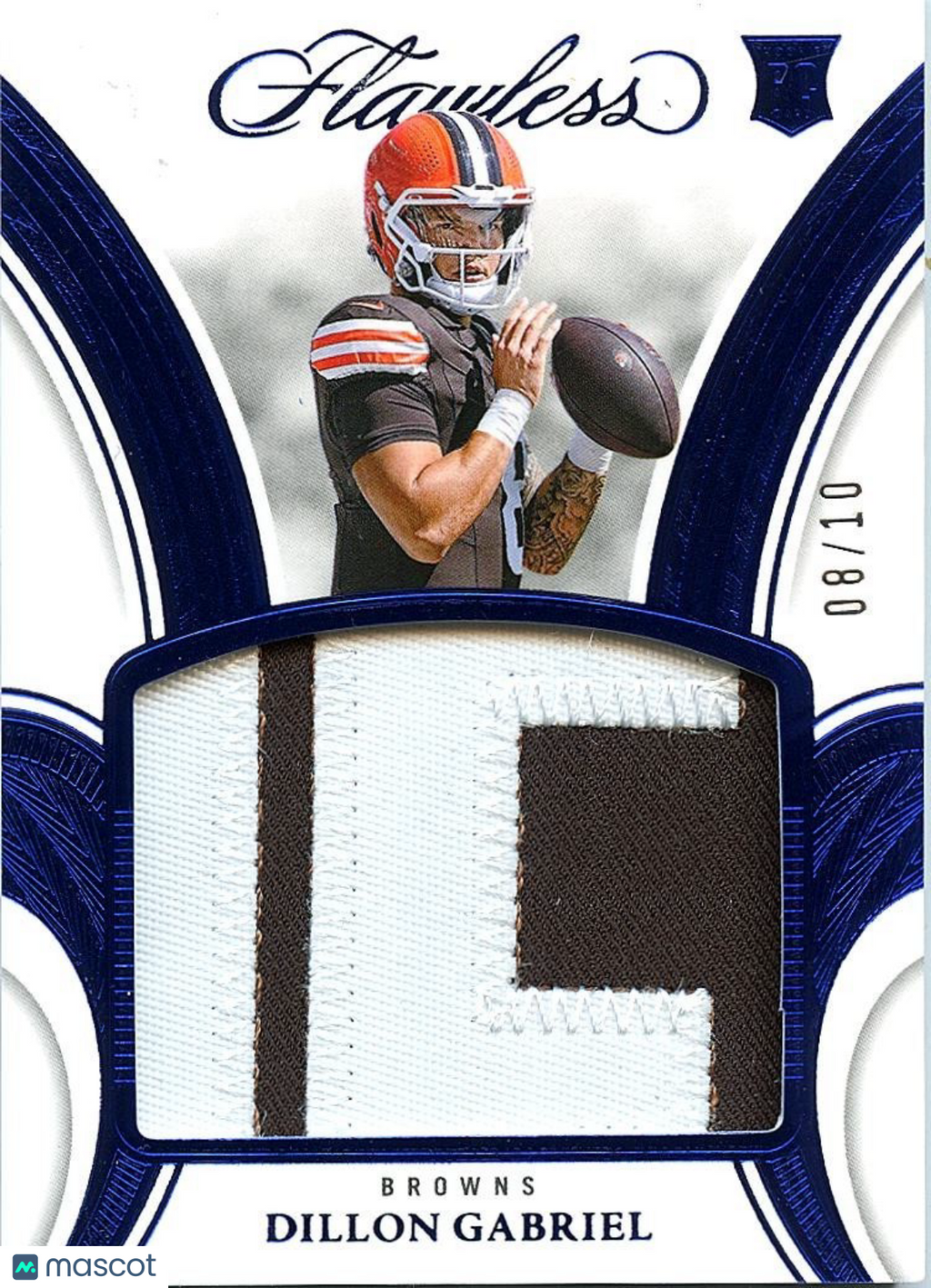 Dillon Gabriel 2025 Flawless Nameplate Jersey Patch RC Cleveland Browns 8/10