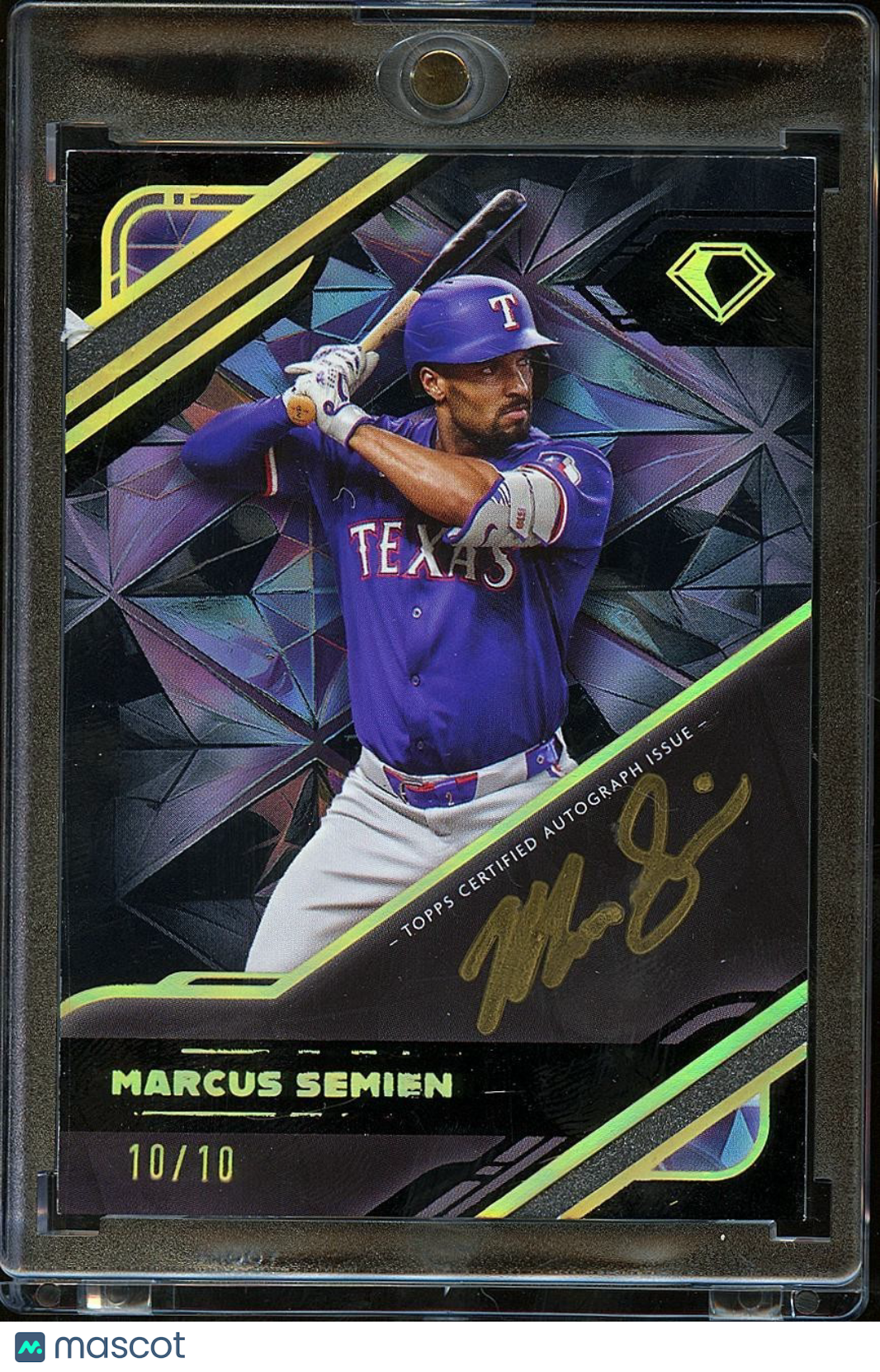 Marcus Semien 2025 Topps Diamond Icons autograph 10/10