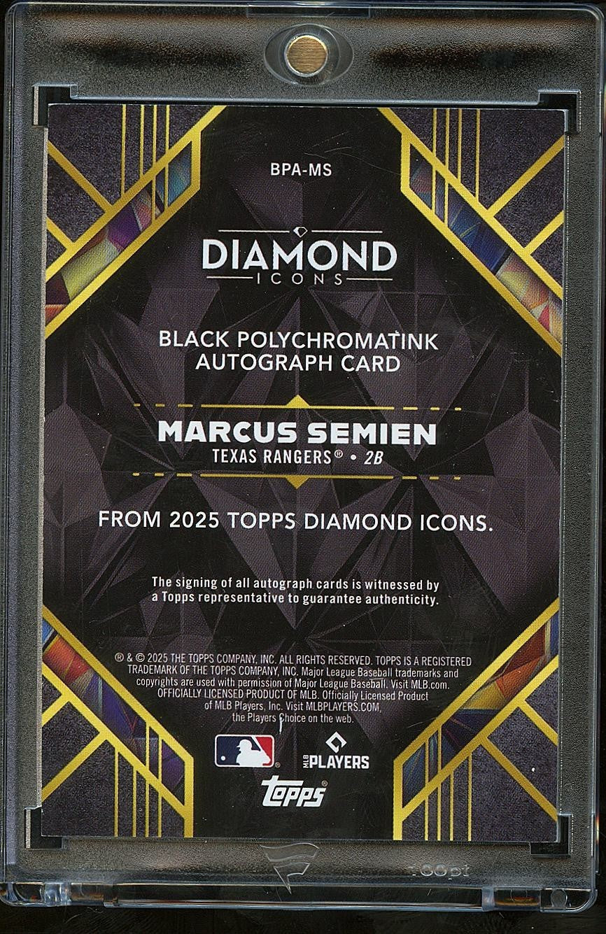 Marcus Semien 2025 Topps Diamond Icons autograph 10/10