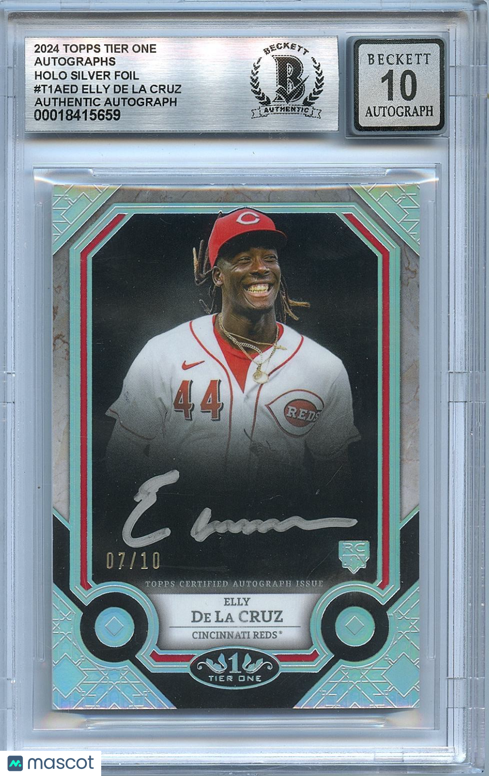 Elly De La Cruz 2024 Tier One Auto Autograph Rookie RC Cincinnati Reds 7/10