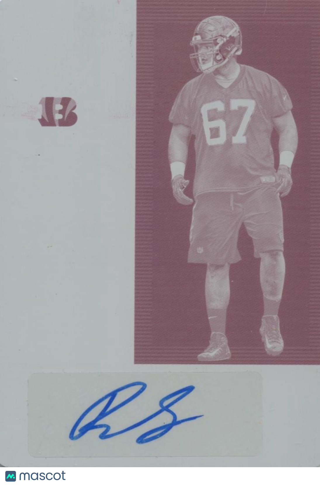 Ryan Glasnow 2017 Contenders Printing Plate Auto Autograph RC Bengals 1/1