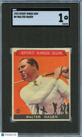 Walter Hagen 1933 Sport Kings Gum Golf #8 SGC 1