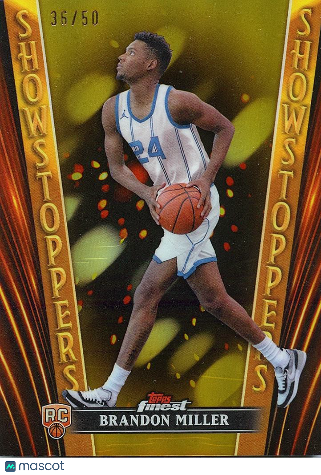 Brandon Miller 2023-24 Topps Chrome Showstoppers GOLD Refractor RC Hornets 35/50