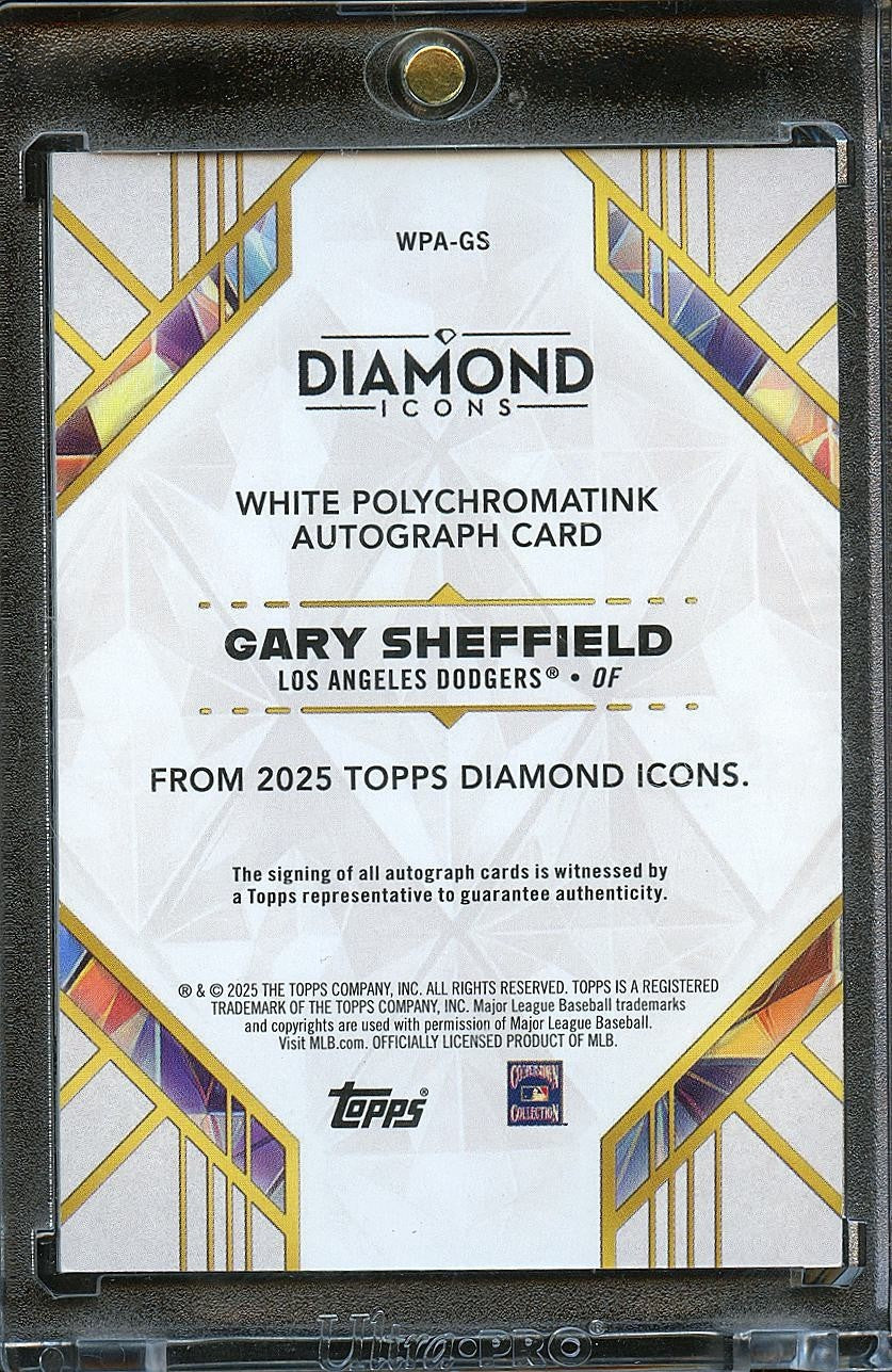 Gary Sheffield 2025 Topps Diamond Icons Auto 2/5 Dodgers