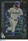 James Outman 2025 Topps BLACK Foil SSP Los Angeles Dodgers 6/10