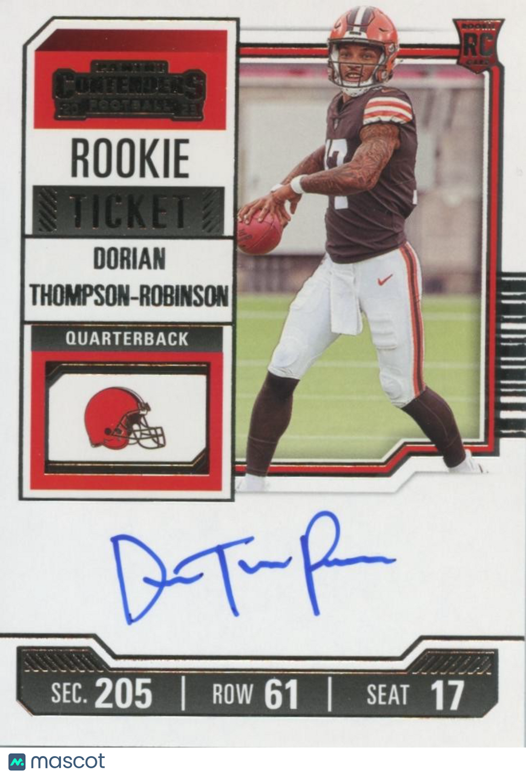 Dorian Thompson-Robinson 2023 Contenders Auto Autograph RC Cleveland Browns