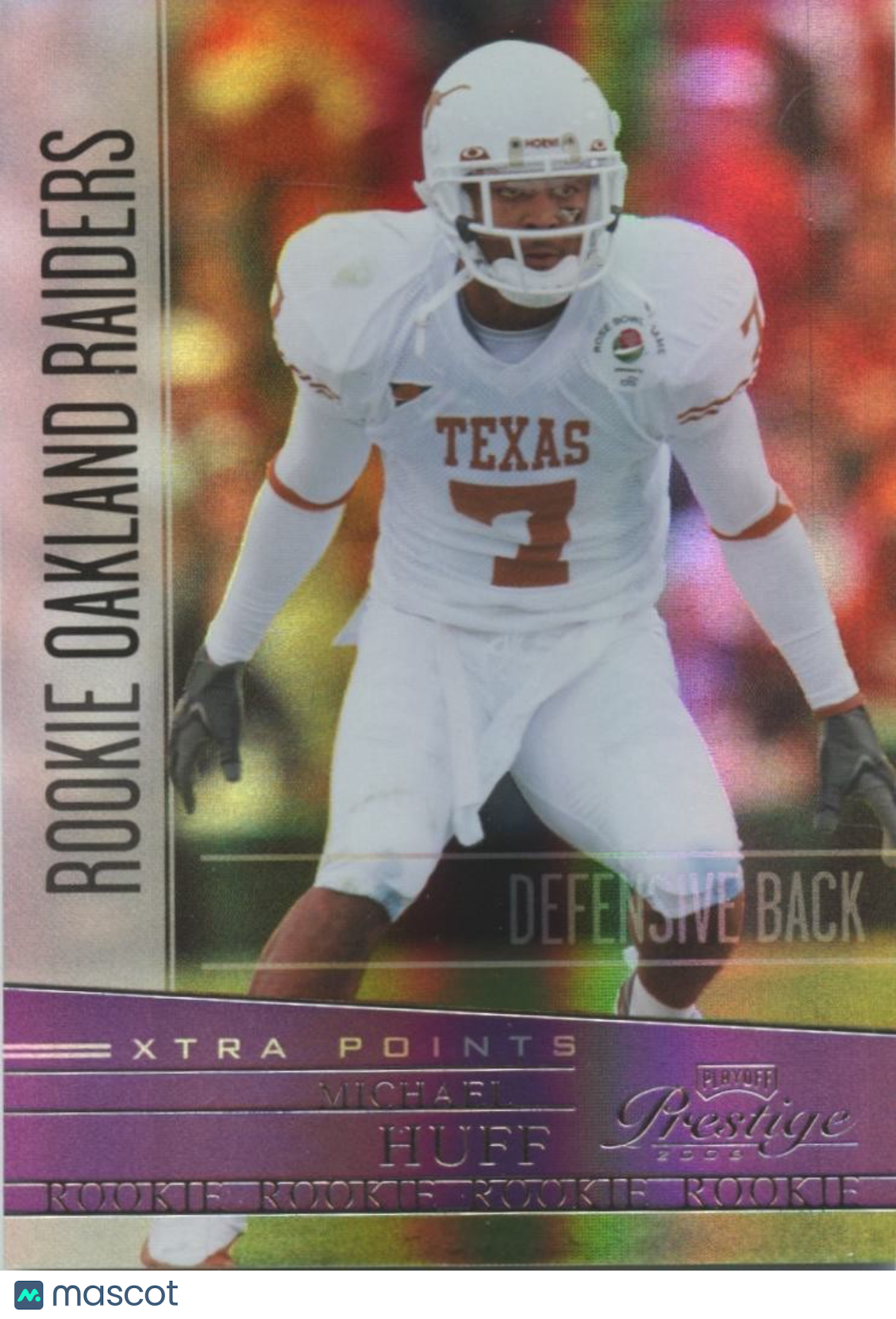 Michael Huff 2006 Prestige Purple Rookie RC Texas Longhorns 32/75