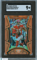 Patrick Mahomes II 2023 Certified Mirror Orange Kansas City Chiefs 106/149 SGC 9