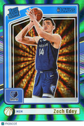 Zach Edey 2024-25 Donruss Rated Rookie Teal Laser RC Memphis Grizzlies 8/25
