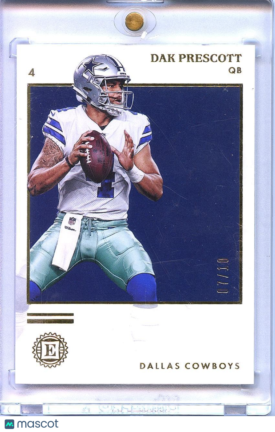 Dak Prescott 2019 Encased GOLD SSP Dallas Cowboys 7/10 #28