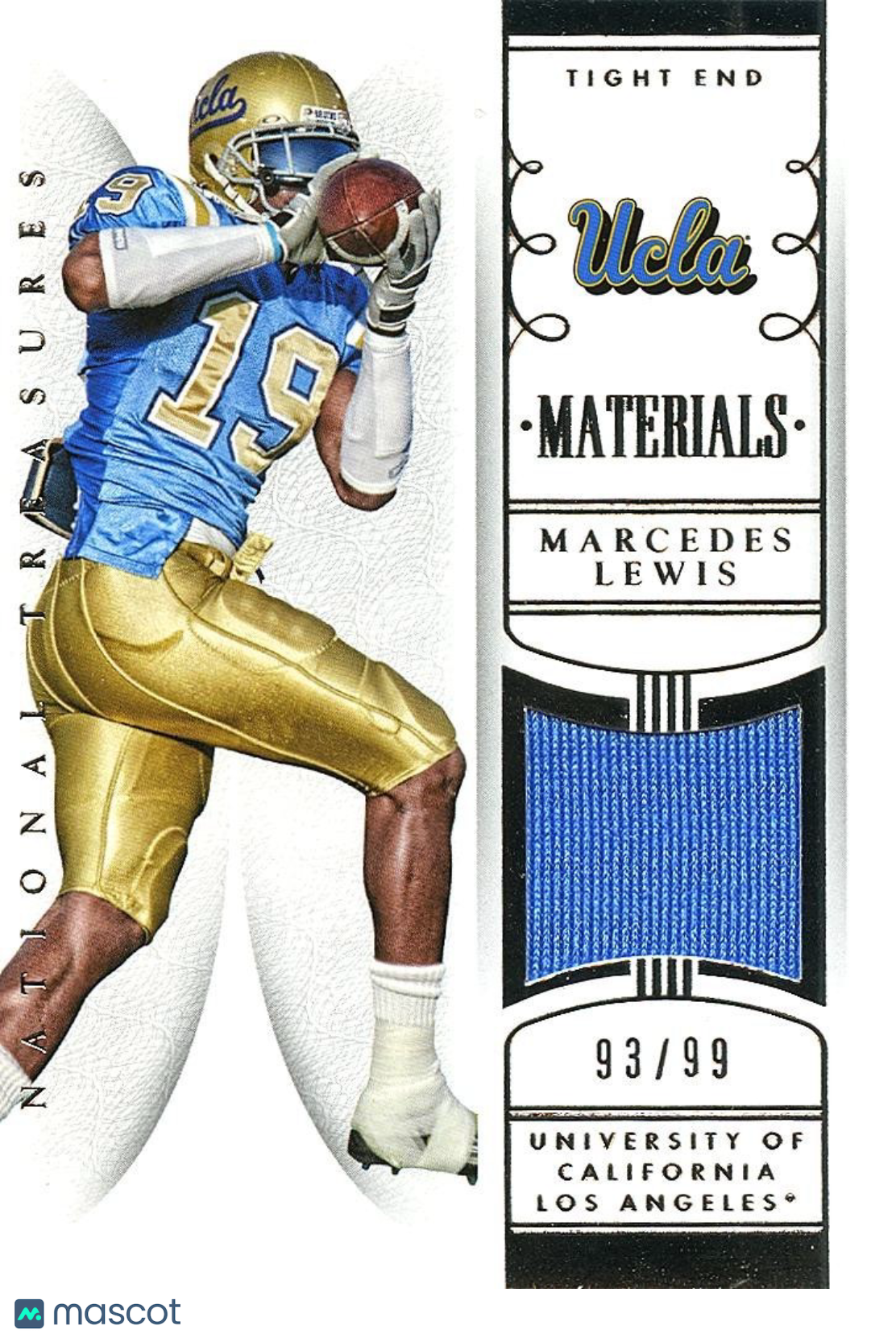 Marcedes Lewis 2015 National Treasures Jersey Patch UCLA Jaguars 93/99