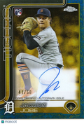 Jackson Jobe 2025 Topps Chrome Gilded Auto Autograph RC Detroit Tigers 41/50