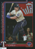 Blaine Crim 2025 Topps Chrome BLACK Refractor SSP Rookie RC Texas Rangers 4/10