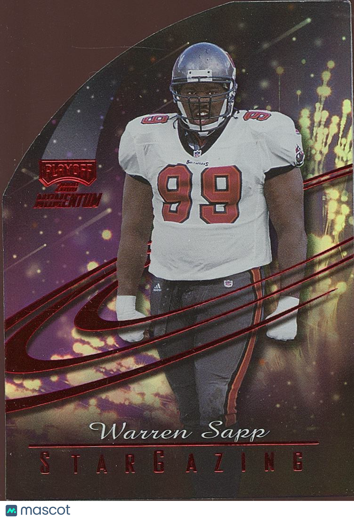 Warren Sapp 2000 Playoff Momentum Star Gazing RED Tampa Bay Buccaneers 6/75