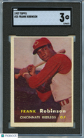 Frank Robinson 1957 Topps Rookie Card RC Cincinnati Redlegs #35 SGC 3