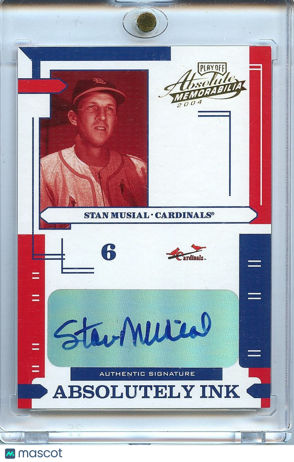 Stan Musial 2004 Absolute Auto Autograph St. Louis Cardinals 67/100