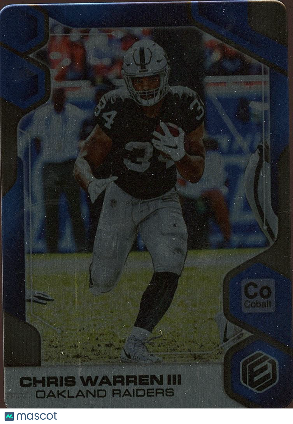 Chris Warren III 2019 Elements Cobalt SSP Raiders Texas Longhorns 8/10
