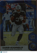 Chris Warren III 2019 Elements Cobalt SSP Raiders Texas Longhorns 8/10