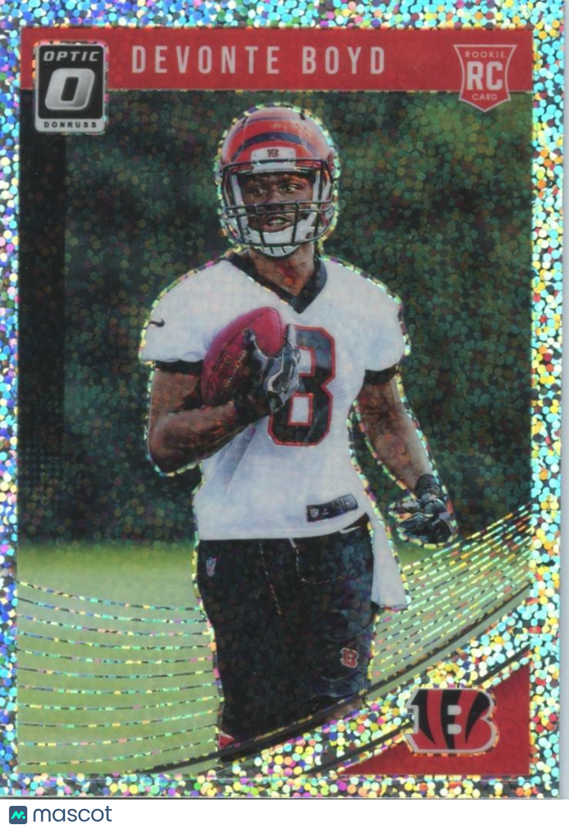 Devonte Boyd 2018 Optic White Sparkle Prizm SSP SHORTPRINT RC Bengals